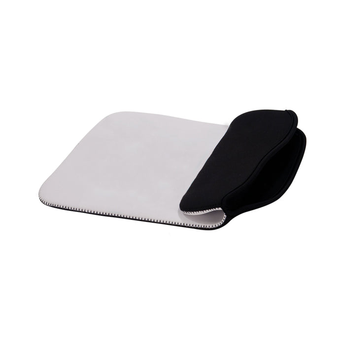 White/Black Sublimatable Foldover Laptop Sleeve - 10 1/2" x 13 1/2" (Qty 10)